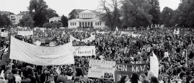 Ant Nuclear Protest 1979 in Bonn, Germany.