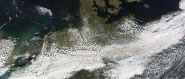 Germany covered in clouds - the weather (Photo by NASA).