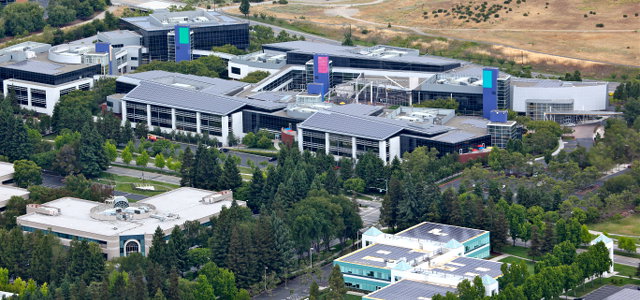 Googleplex with PV roofs