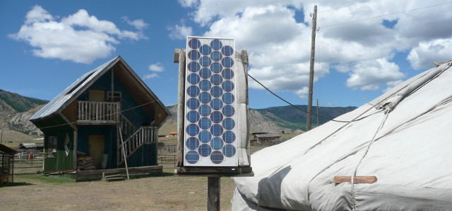 Solar panel in Mongolia