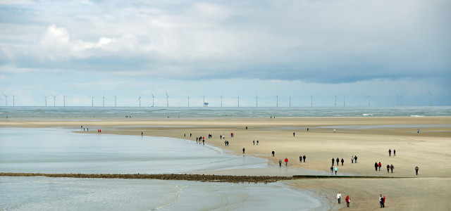 Offshore wind park in front of Borkum