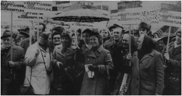 Kaiserstuhl protest against nuclear power in Germany 