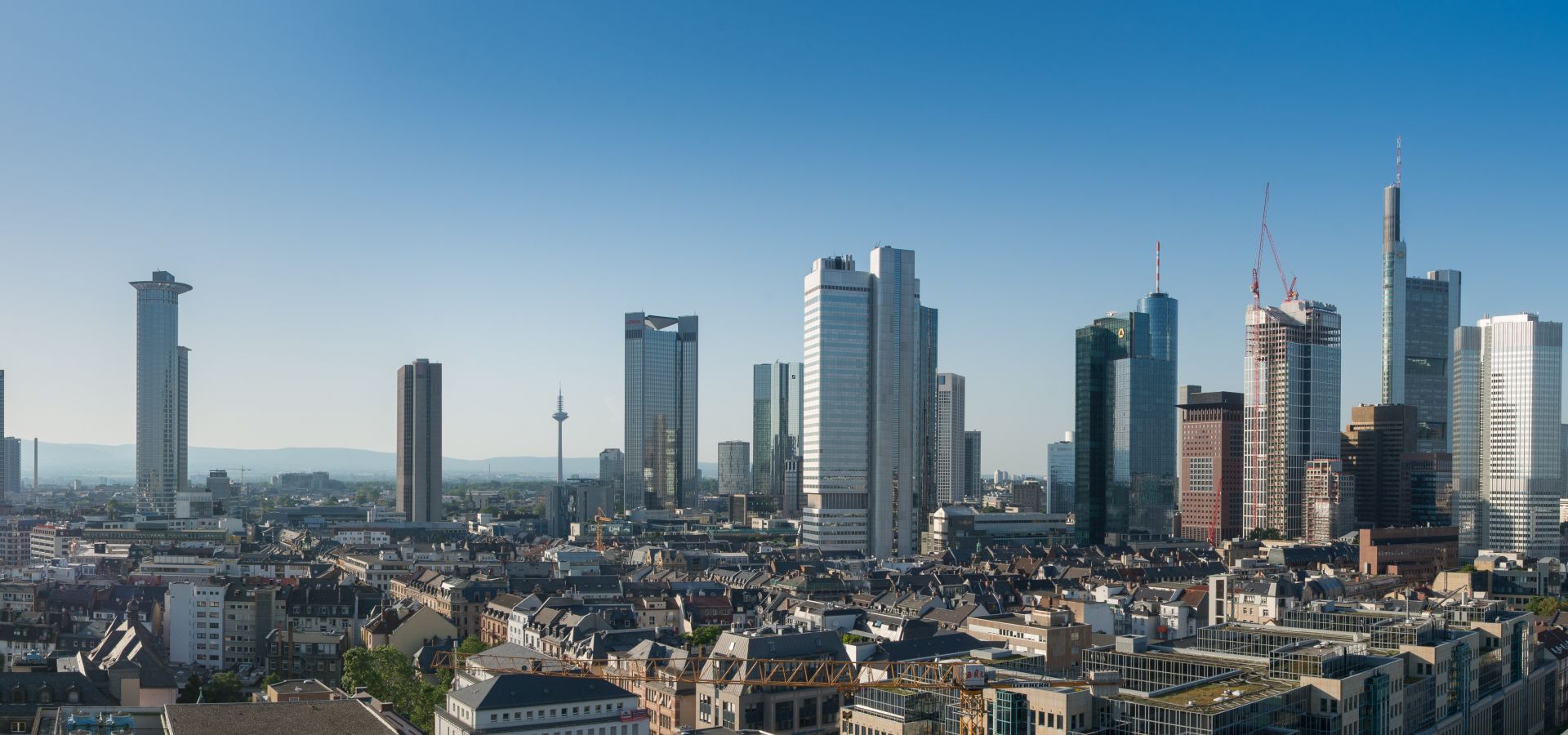 The skyline of Frankfurt am Main. 