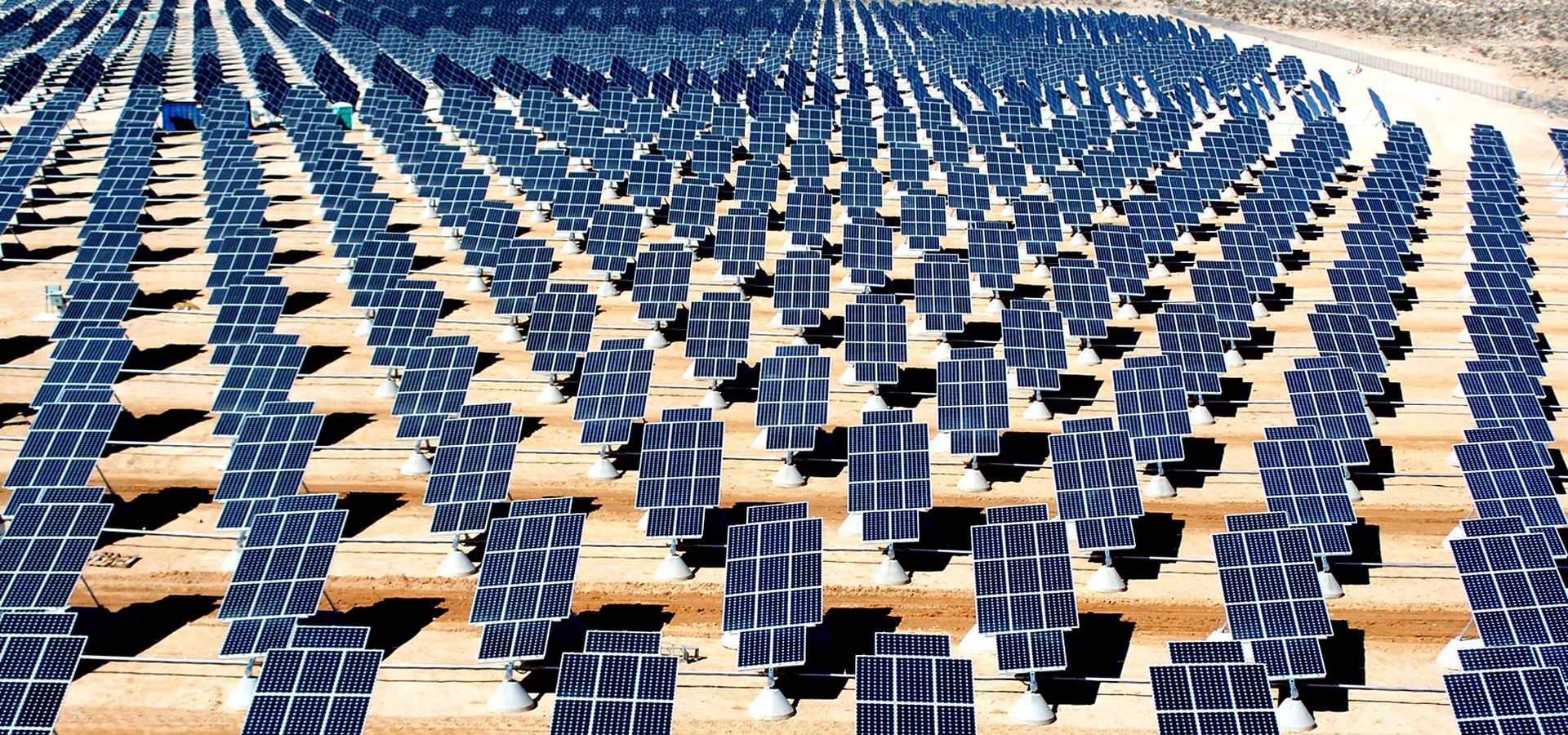 On 140 acres of unused land on Nellis Air Force Base, Nev., 70,000 solar panels are part of a solar photovoltaic array that will generate 15 megawatts of solar power for the base. (U.S. Air Force photo/Airman 1st Class Nadine Y. Barclay)
