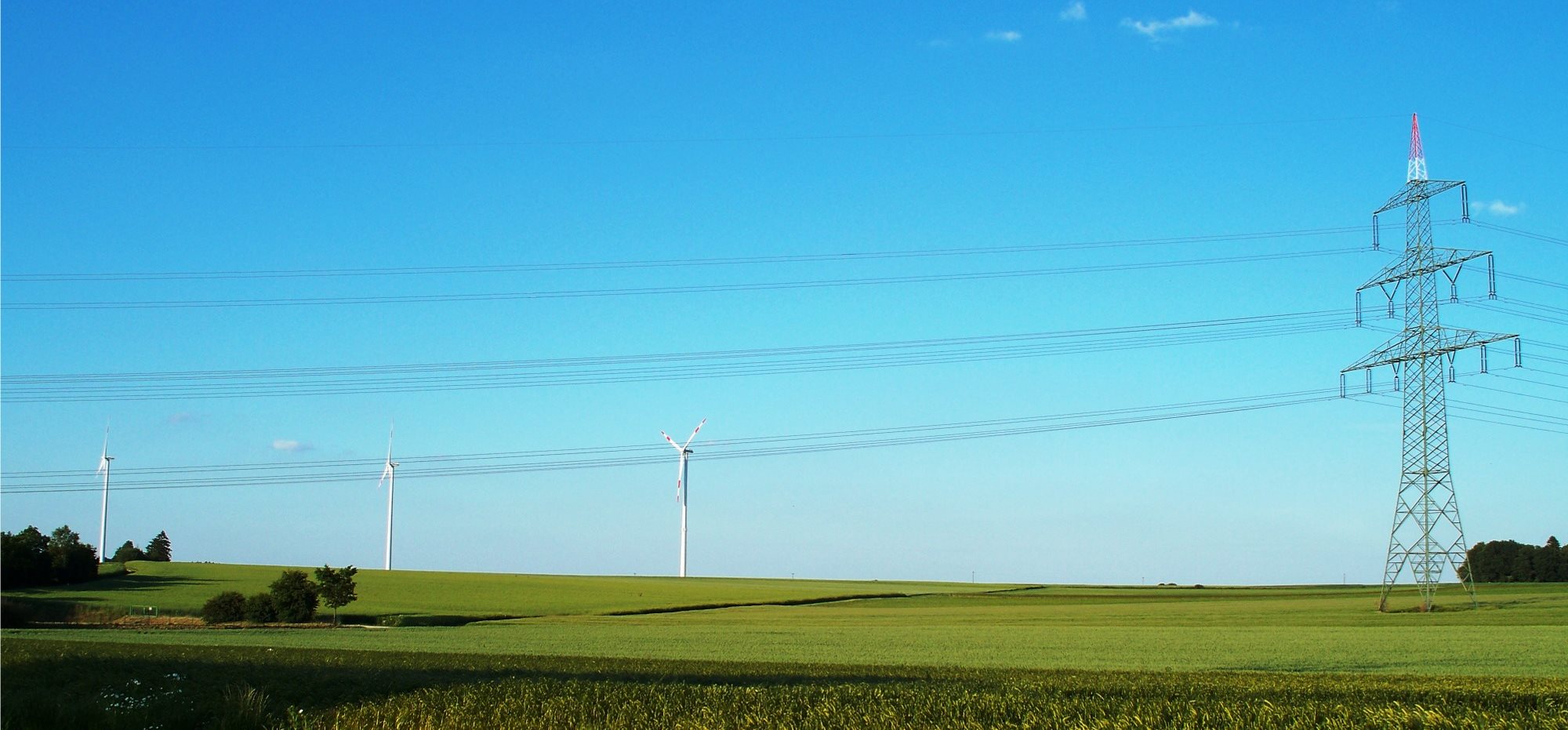 Wind Turbines and power lines