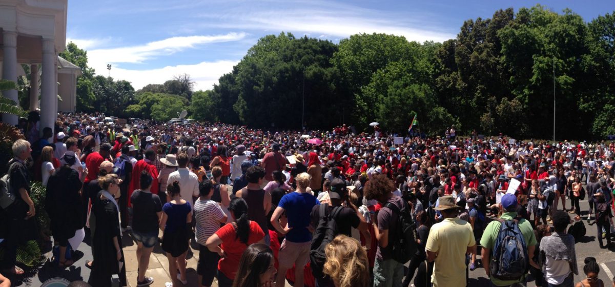 The 2015 Fees must Fall protest at the University of Capetown, SA