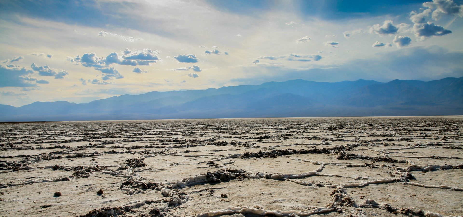 cracking crust of the death valley desert