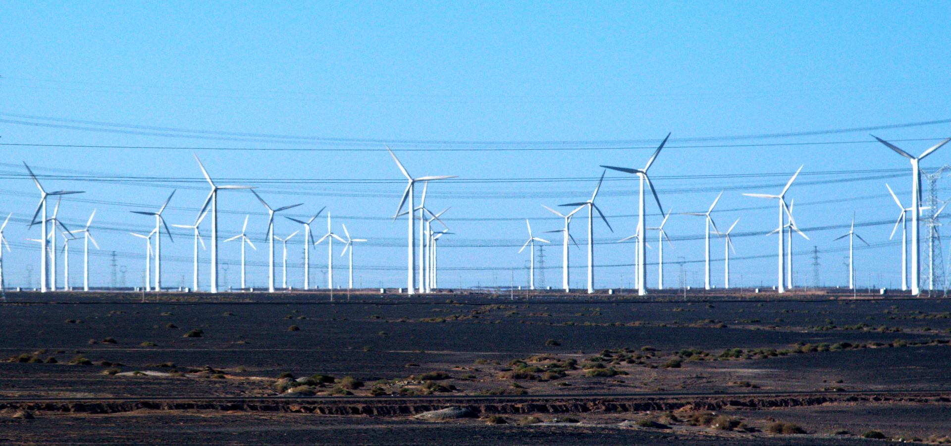 More than 200 Windturbines at Guazhou