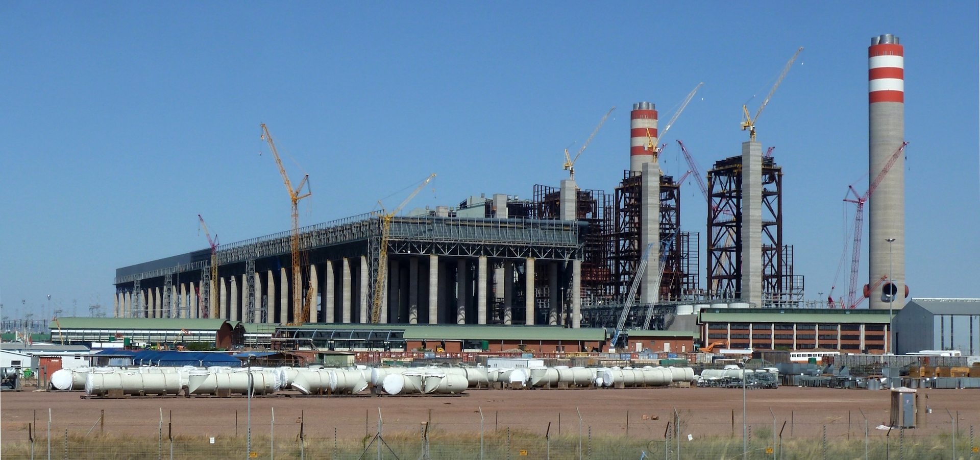 the coal plant at Limpopo in south Africa under construction